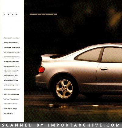 1994 Toyota Celica Brochure (Early Version) - ImportArchive