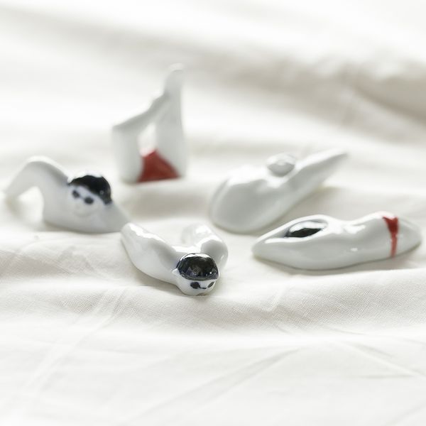 sen/箸置き スイマー 5種セット -スイスイ泳ぎながら、食卓を楽しくし