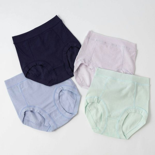 丸福ガーゼ/無地ショーツ 4枚セット -素材ブランドから生まれた上質