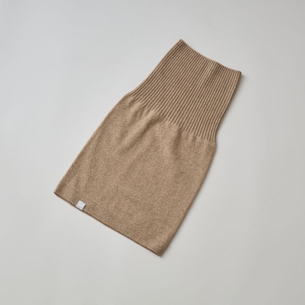 新聞掲載商品】el alto/カシミヤ100%リブスヌード -くたっとせずに首に