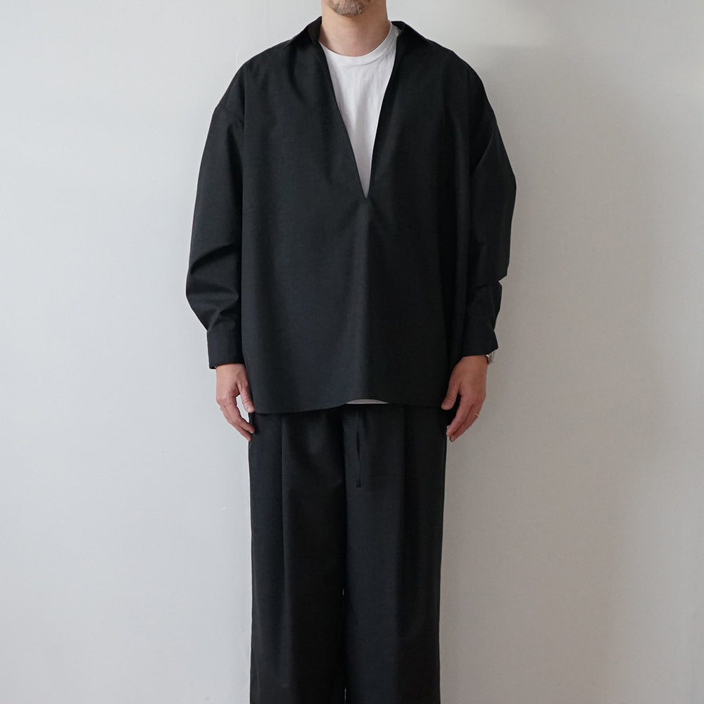 Graphpaper - Fine Wool Heather L/S Skipper Shirt – IN MY BOOK STORE