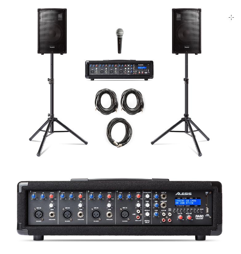 ⼿頃な価格ですべてが揃うオールインワンPAシステム Alesis PA System