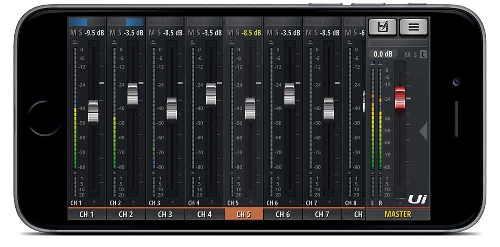 タブレットやPCでコントロールできるミキサー Soundcraft Ui12 Ui16