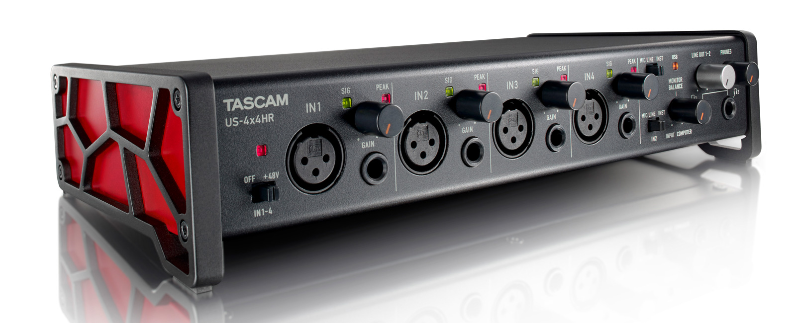 TASCAM US-1x2HR / US-2x2HR / US-4x4HR | 192kHz対応 USB Type-C採用