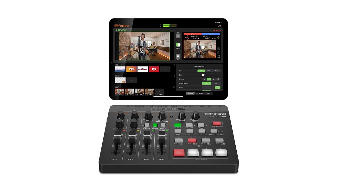 Roland ” AeroCaster VRC-01 ” | 複数のスマホのカメラ映像を