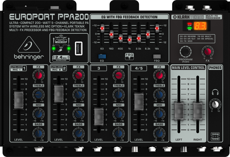 Behringer ポータブルPAシステム「EUROPORT PPA200」発表 | Digiland
