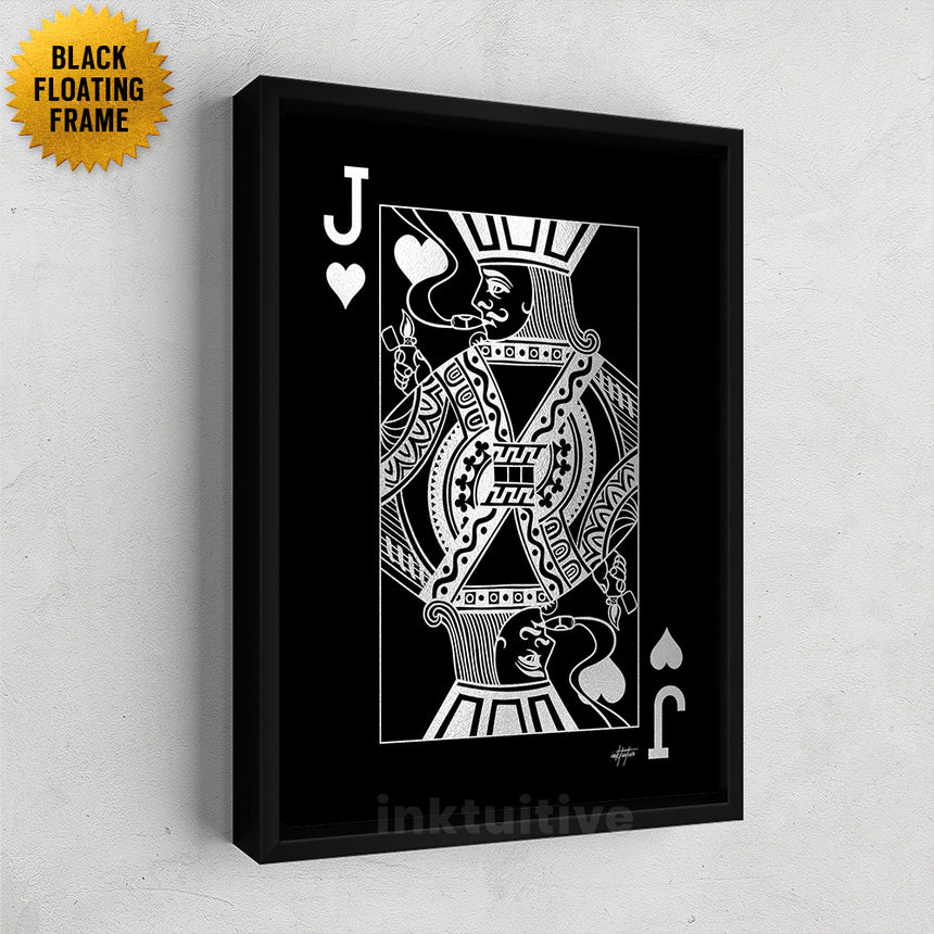 Jack of Hearts Canvas Art: Embrace Audacity in Love by Inktuitive