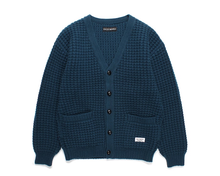 WACKO MARIA(ワコマリア)｜WAFFLE KNIT CARDIGAN｜正規通販取扱店 In STATE