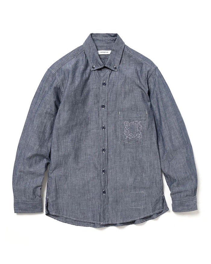 nonnative(ノンネイティブ)｜DWELLER B.D. L/S SHIRT C/Li CANVAS