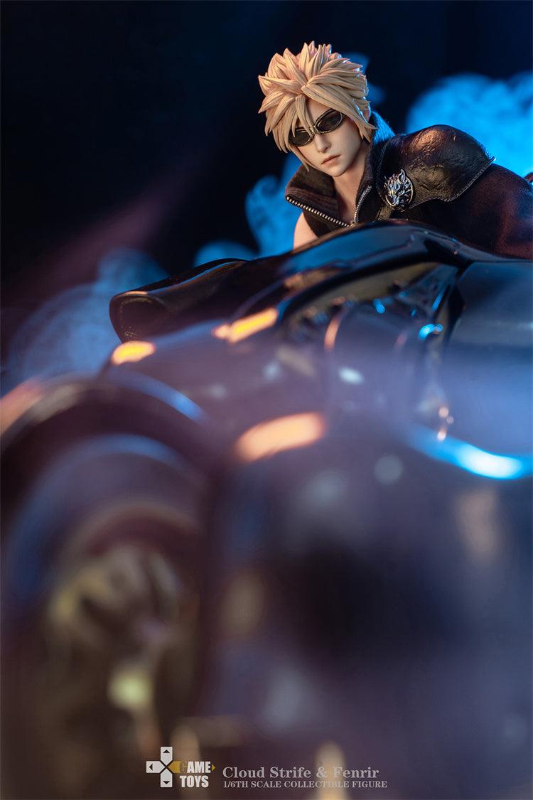 1:6 Cloud Strife AC Version & Fenrir Motorcycle Deluxe Set Action Figu