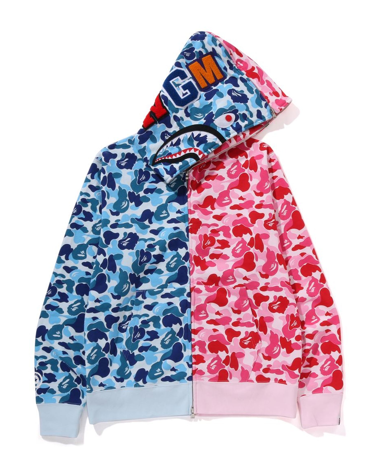 A BATHING APE® Abc Camo Separate Shark Full Zip Hoodie | Bape