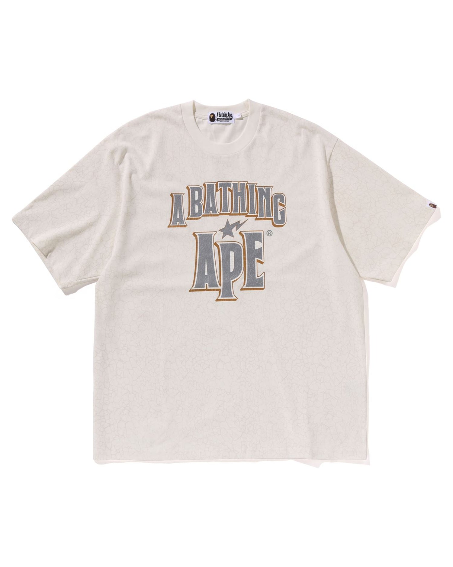 A BATHING APE® Crack Print Pattern Logo Relaxed Fit Tee | Bape