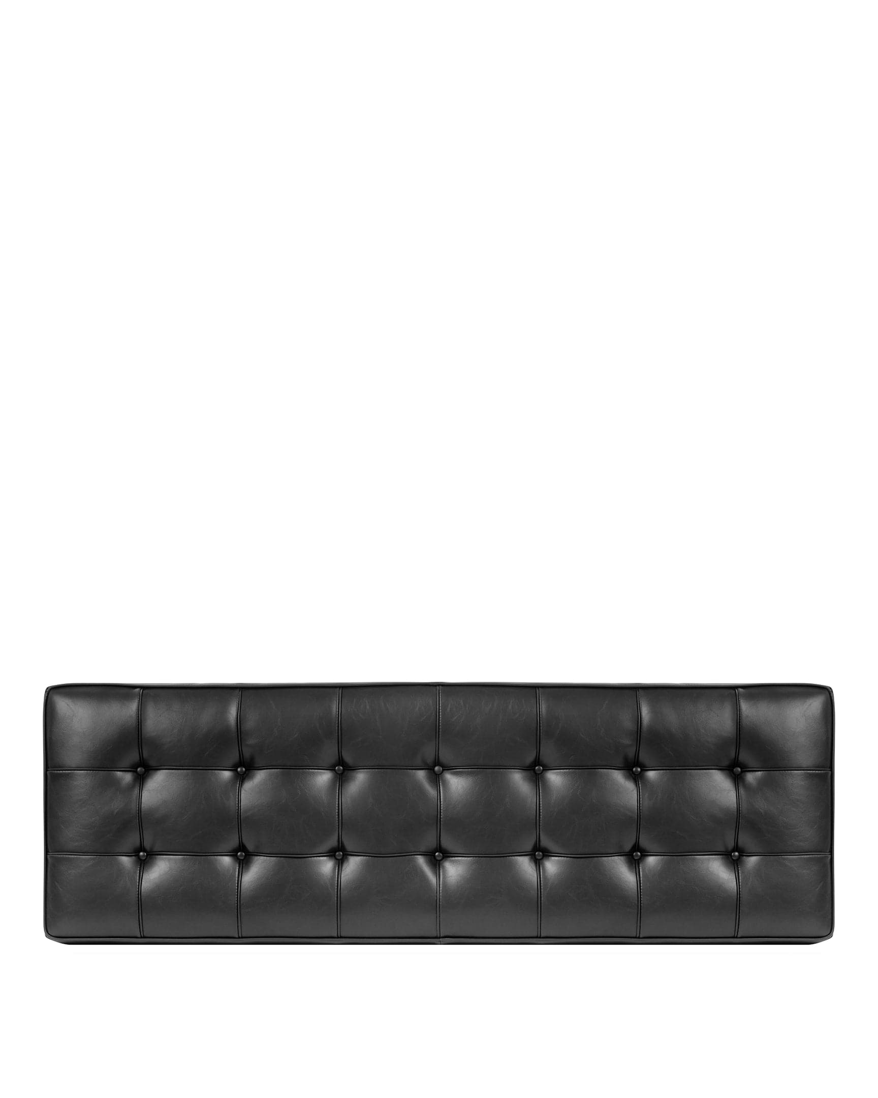 Manhattan Two Seater Bench, Black Premium Leather – ICONS