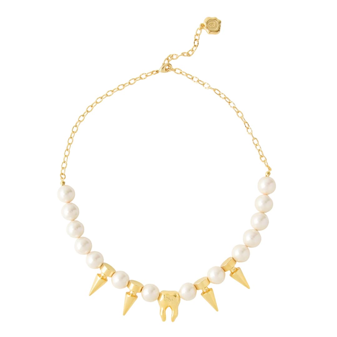 Poppy Collaboration】Tooth & Pearl Necklace – Japan Jewelry Brand