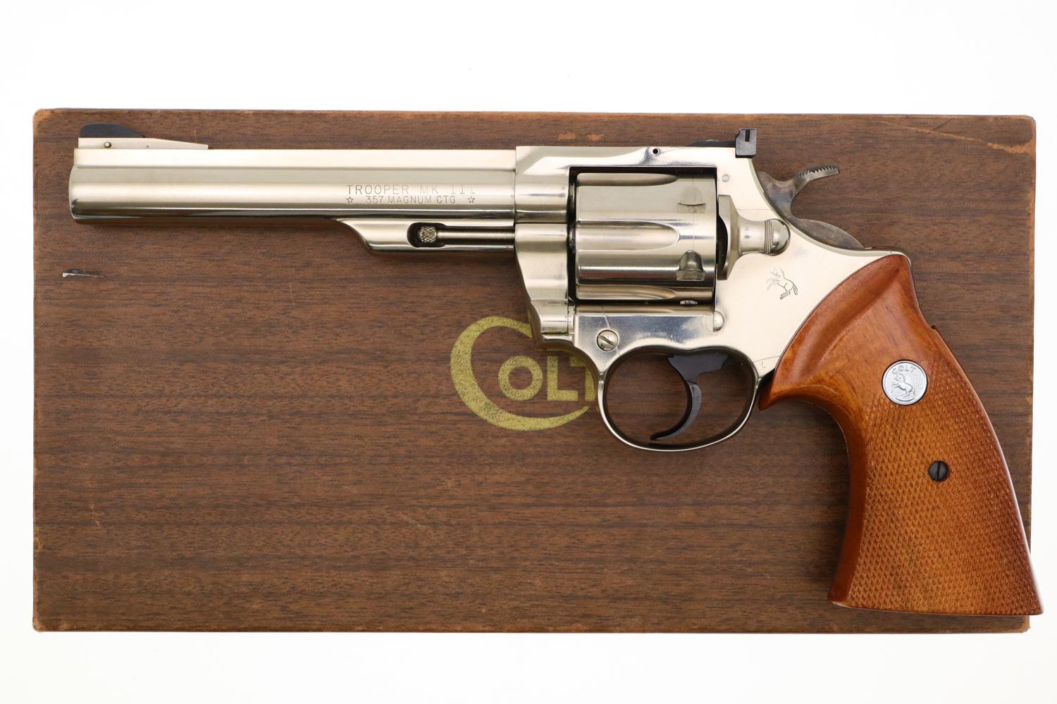 Colt Trooper MK III Revolver, Chrome, .357 Mag, BOX, J89181