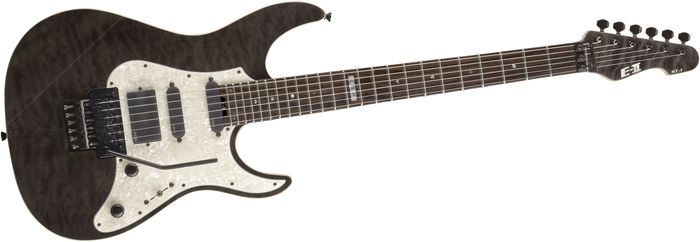 ESP E-II ST-1 Electric Guitar with EMG Pickups See Thru Black