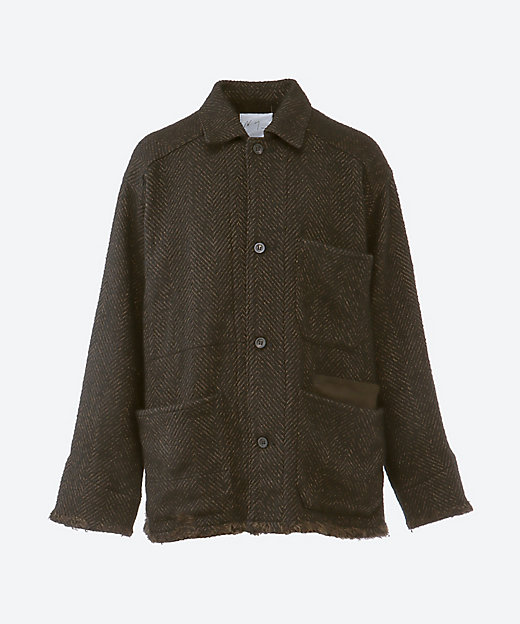 ブルゾン DAMAGE WOOL HERRINGBONE COVER