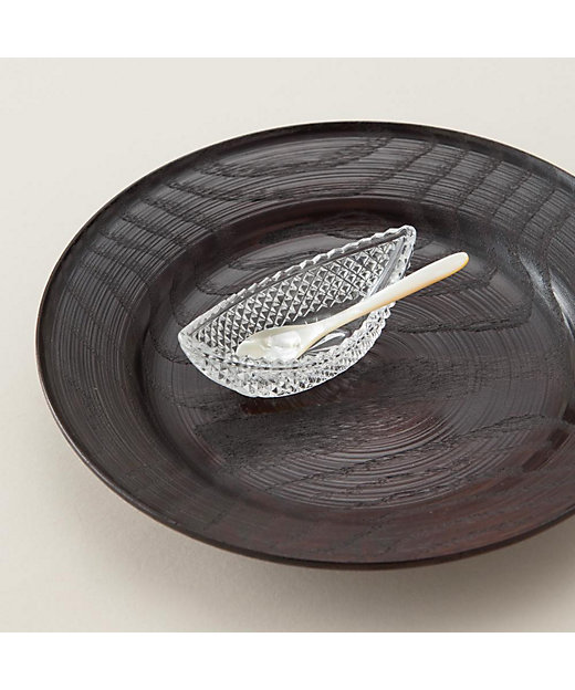 村瀬治兵衛 沢栗青海盆・舟形小鉢＋薬味スプーン | 嘉門工藝