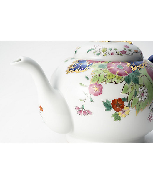 染錦絢爛草花絵 花結びポット | 深川製磁/フカガワセイジ | 三越伊勢丹