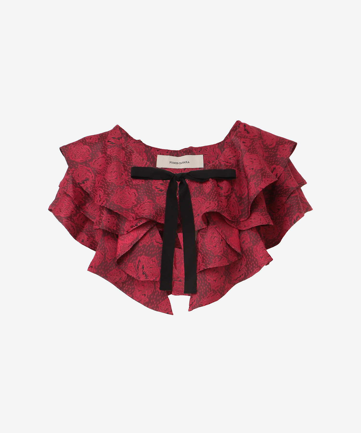 flower jq frill neck F25A26 | FUMIE=TANAKA