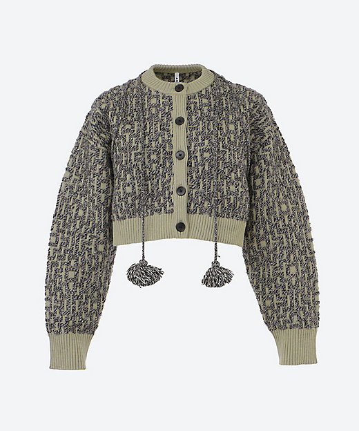 GEOMETRY DIAMOND PATTERN CARDIGAN