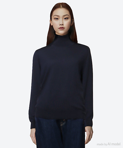 14G天竺メリノウールタートルネックセーター | SLOANE (Women