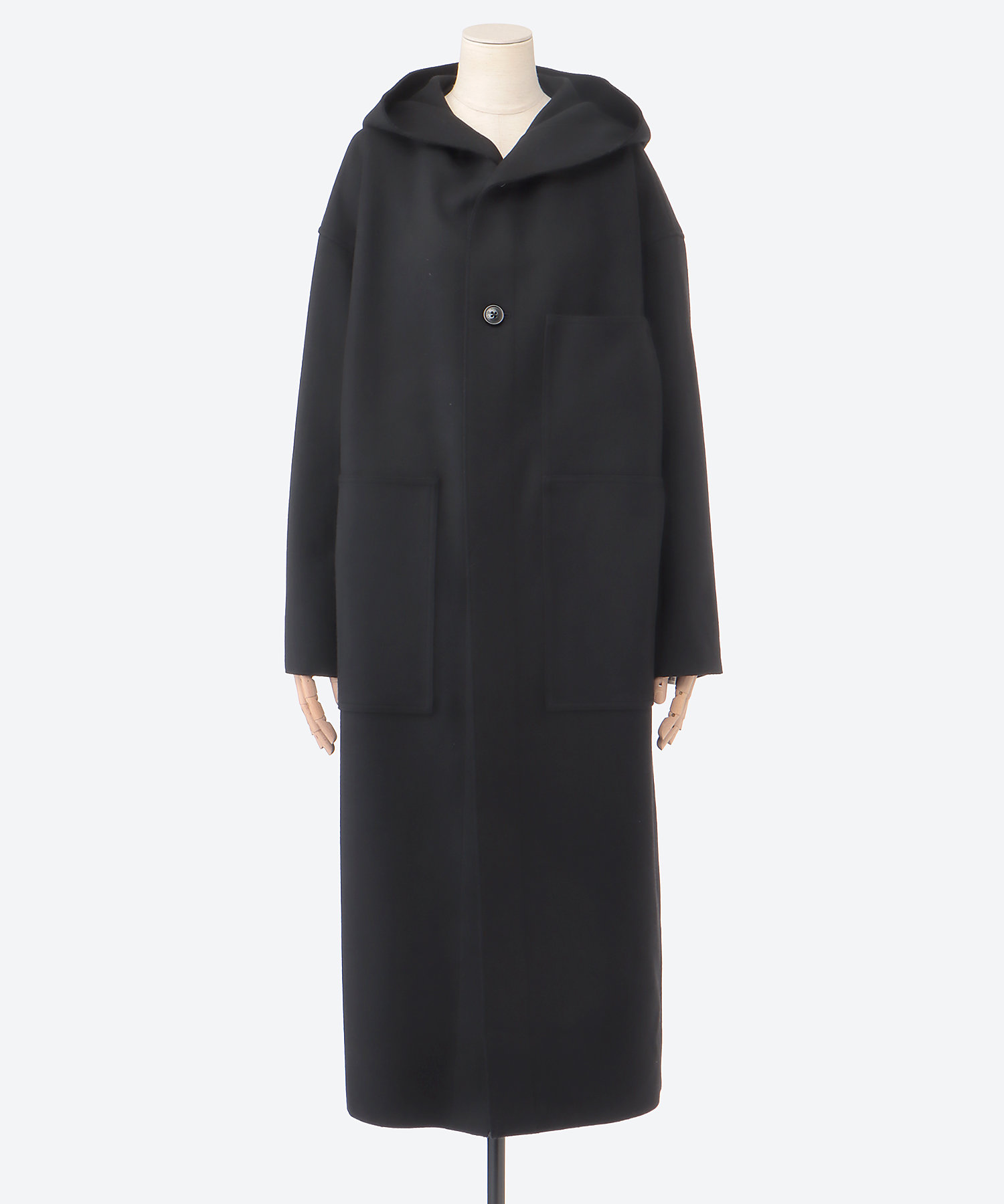 MELTON HOODED WORK COAT 17483 | HYKE