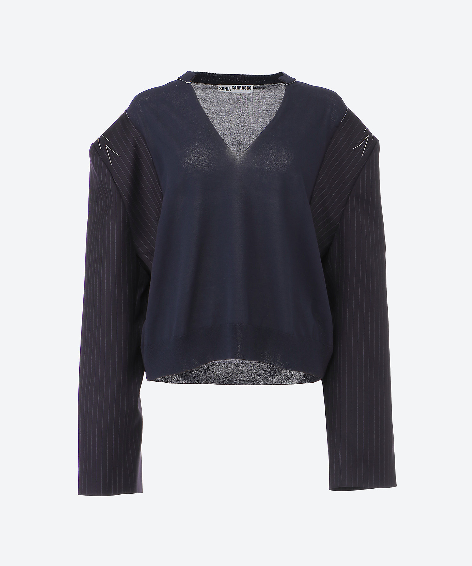 SEAMLESS KNIT SWEATER AND BLAZER