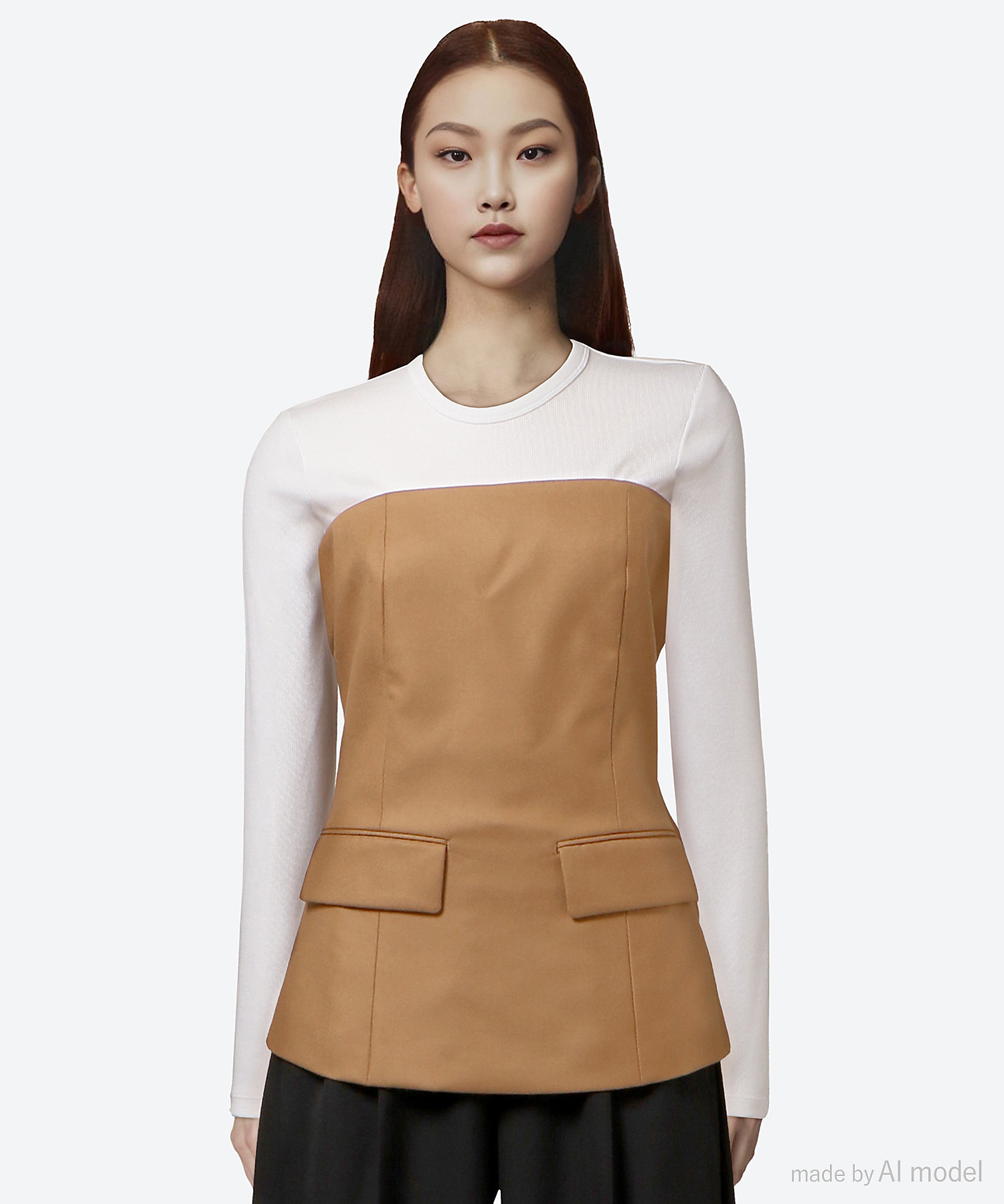 FLANNEL STRAPLESS TOP 25FW／17527