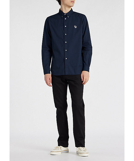 Sports Stripe Zebra” ワンポイント 長袖シャツ