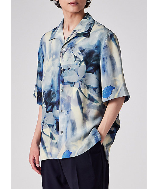 Painted Photograph” オープンカラーシャツ