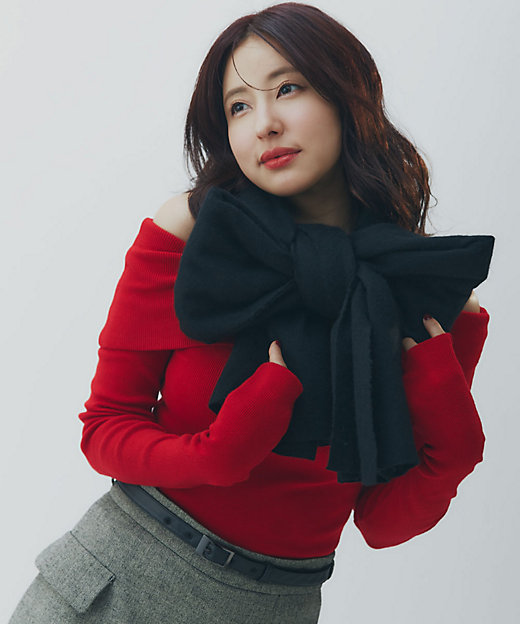 カシミヤ100％ボリュームストール（0314298001