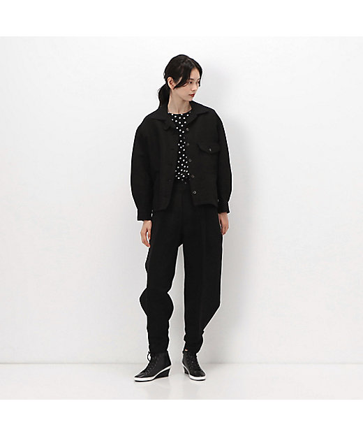 紙コットンギャバジン ワイドパンツ（7202PE02） | Gabardine