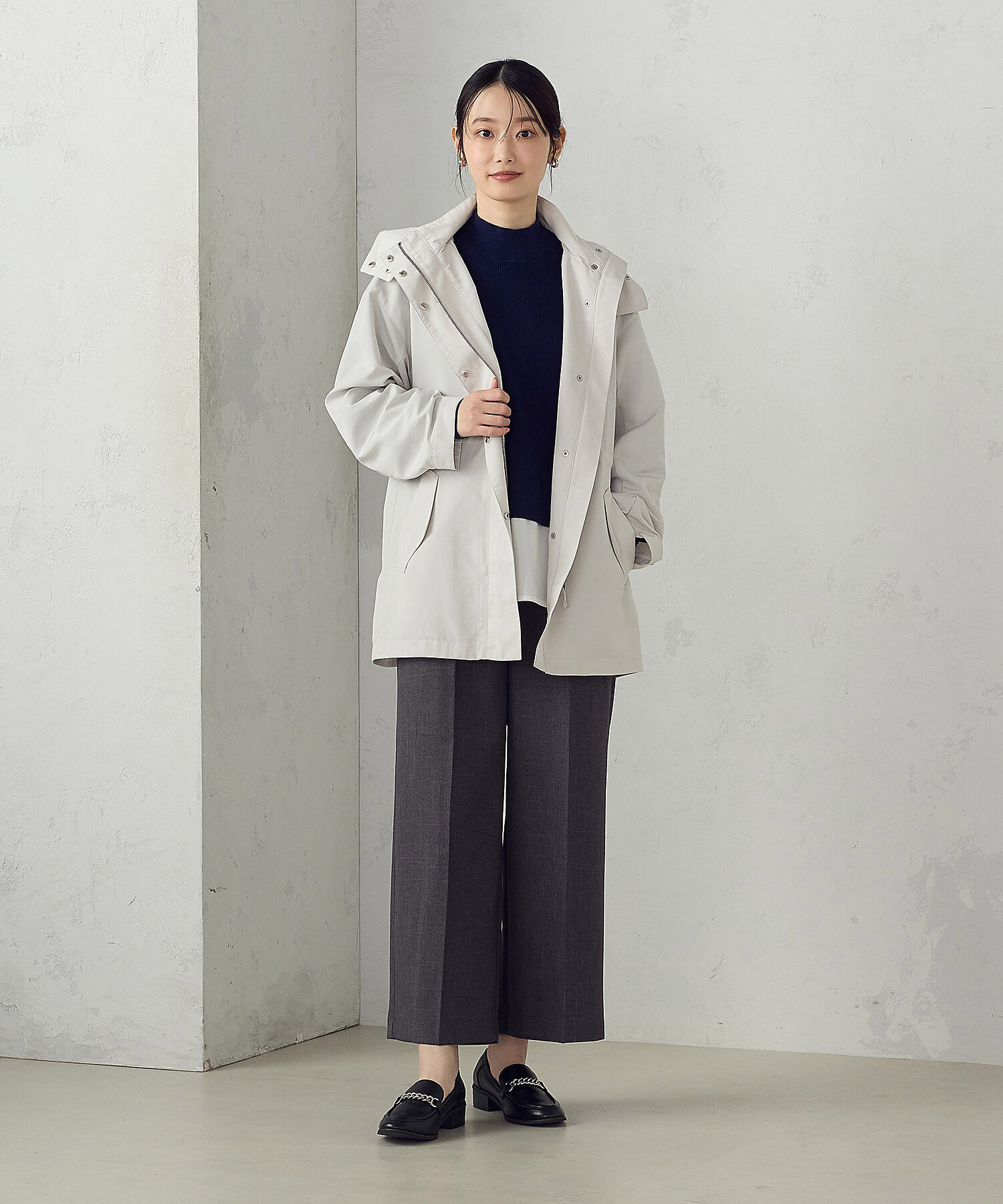 ポリエステルグログラン マウンテンパーカ（1221BK04