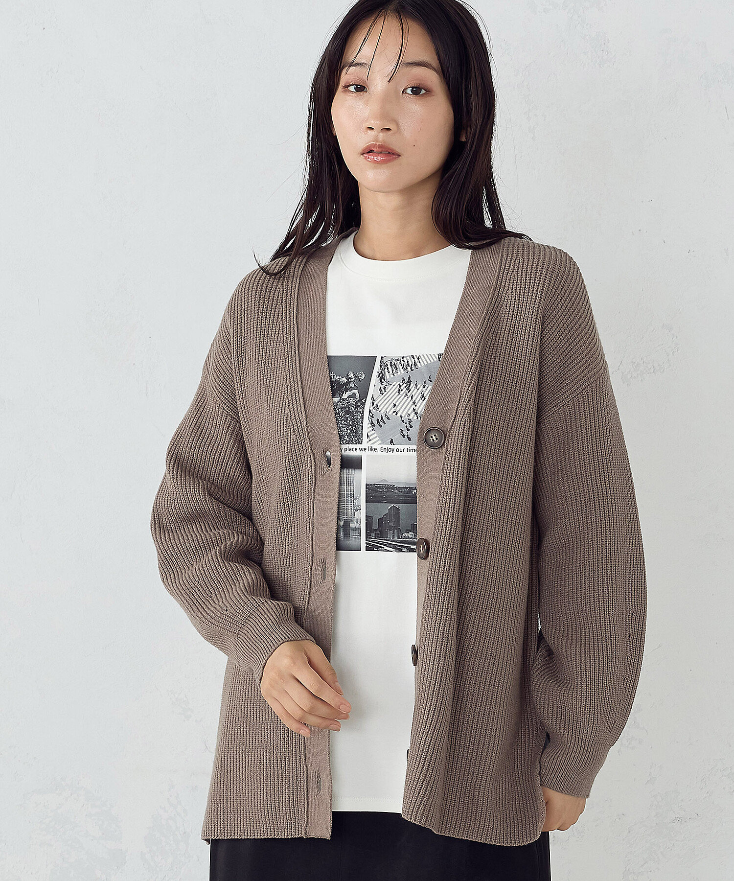 アイムインI'min /サイドスリットカーディガン サイドスリット