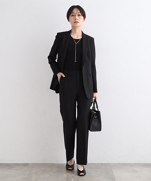 定番スーツ／ウール混】無地テーラードジャケット