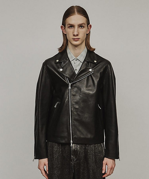 ラムレザーダブルライダースジャケット（2002300389） | tk