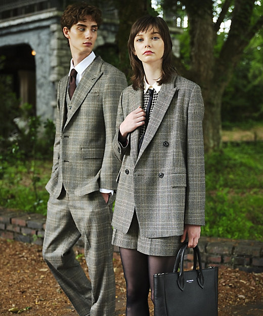 セットアップ可】マルチカラーグレンチェックジャケット