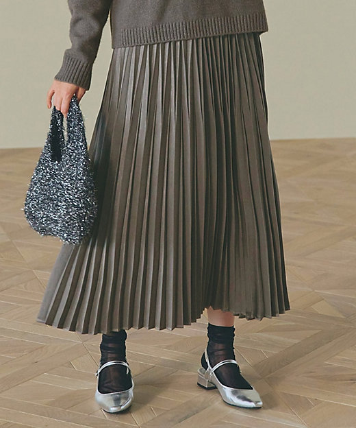 スウェーディサテンプリーツスカート（2002367864） | GROVE