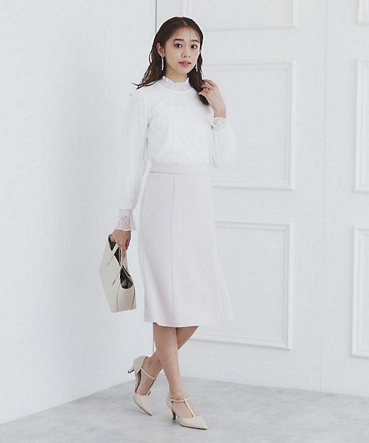 シャーリング総レーストップス【洗濯機洗い可】（2002389062