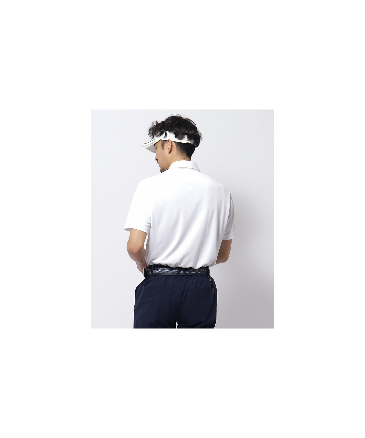 UVカット／吸水速乾 クールコアロゴチェックポロシャツ