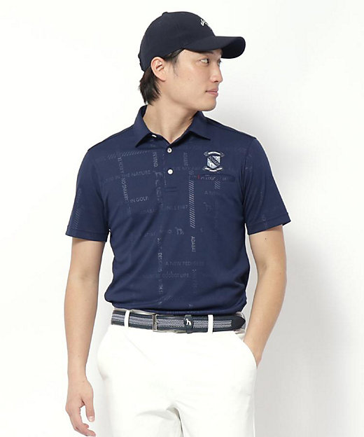 UVカット／吸水速乾 クールコアロゴチェックポロシャツ