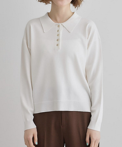 配色ポロニットプルオーバー（2002432250） | GROVE (Women