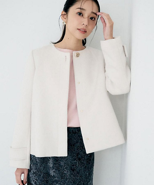 ノーカラーショートコート（2002506867） | index (Women