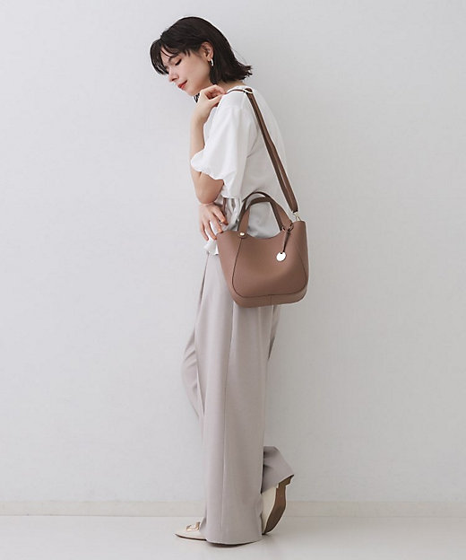 軽量／2WAY】コインカシメシュリンクミドルトートバッグ