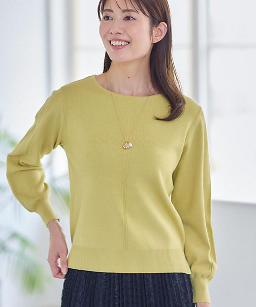 選べる6色／長く着られる◎】ボートネックニット