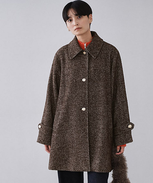 ヘリンボーンステンカラーコート（2002555765） | OPAQUE