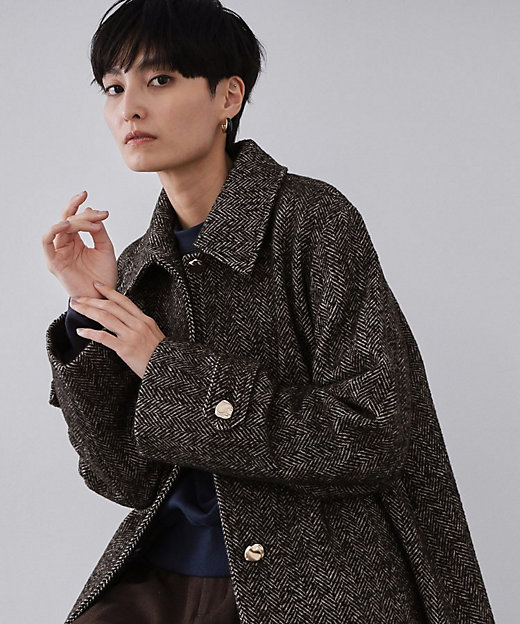 ヘリンボーンステンカラーコート（2002555765） | OPAQUE