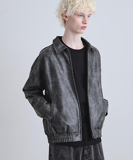 ヴィンテージライクドロップショルダージップブルゾン