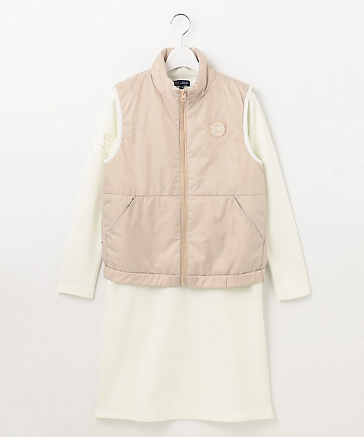 数量限定！お得セット【WOMEN】撥水ベスト付 ワンピース 着回し力